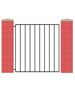 Flat Top With Bushes - Double Gate